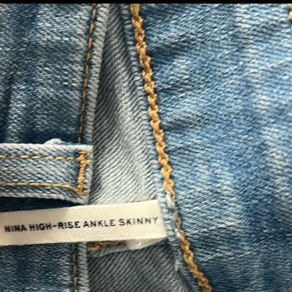 Rag & Bone Nina High Rise Ankle Skinny Jeans Denim Button Fly Size 30 Inseam 26 - Picture 14 of 16